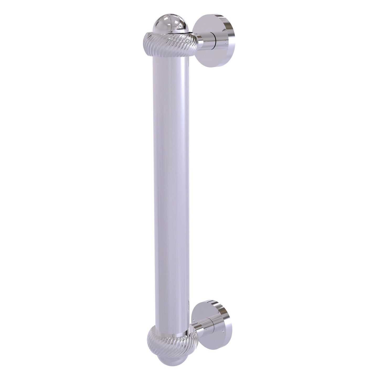 Allied Brass 402AT 8" x 2.5" Polished Chrome Solid Brass Door Pull With Twisted Accents