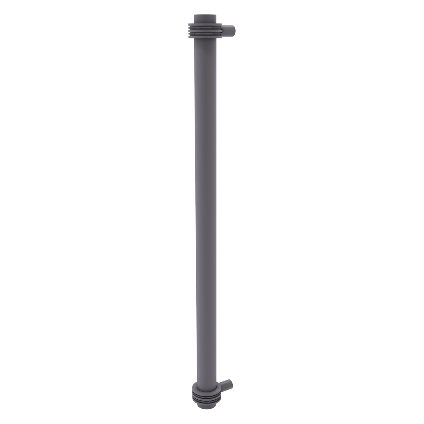 Allied Brass 402D-RP 19.6" x 2.9" Matte Gray Solid Brass Refrigerator Pull With Dotted Accents