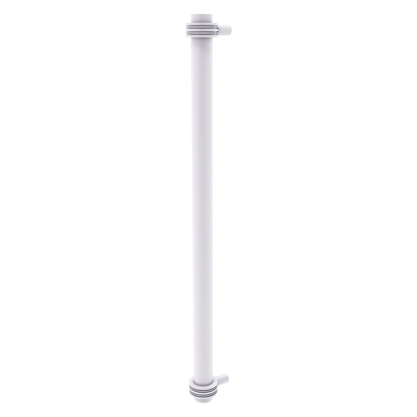 Allied Brass 402D-RP 19.6" x 2.9" Matte White Solid Brass Refrigerator Pull With Dotted Accents