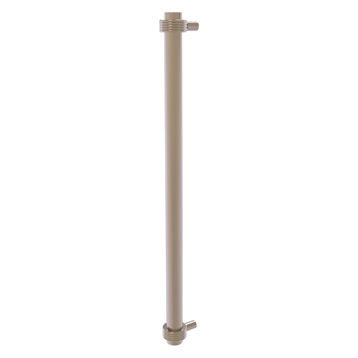 Allied Brass 402G-RP 19.6" x 2.9" Antique Pewter Solid Brass Refrigerator Pull With Grooved Accents