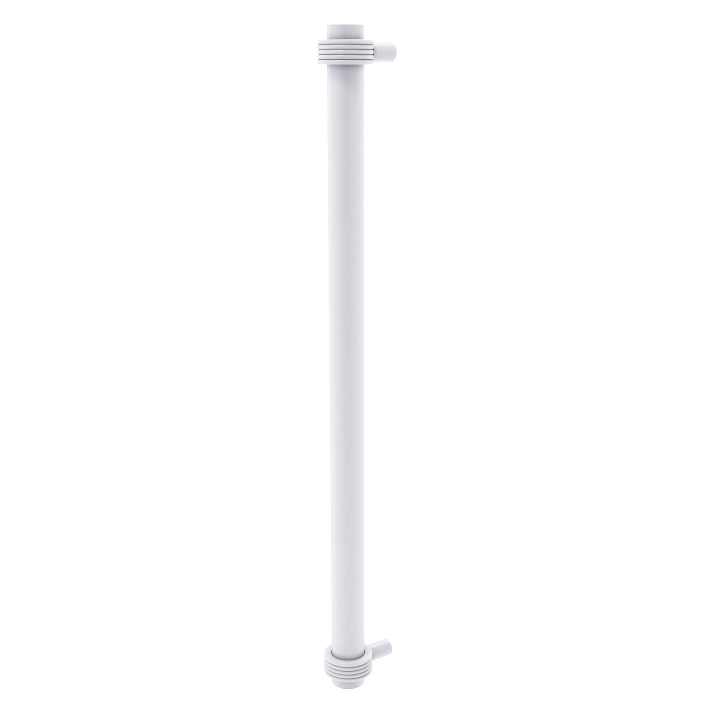 Allied Brass 402G-RP 19.6" x 2.9" Matte White Solid Brass Refrigerator Pull With Grooved Accents