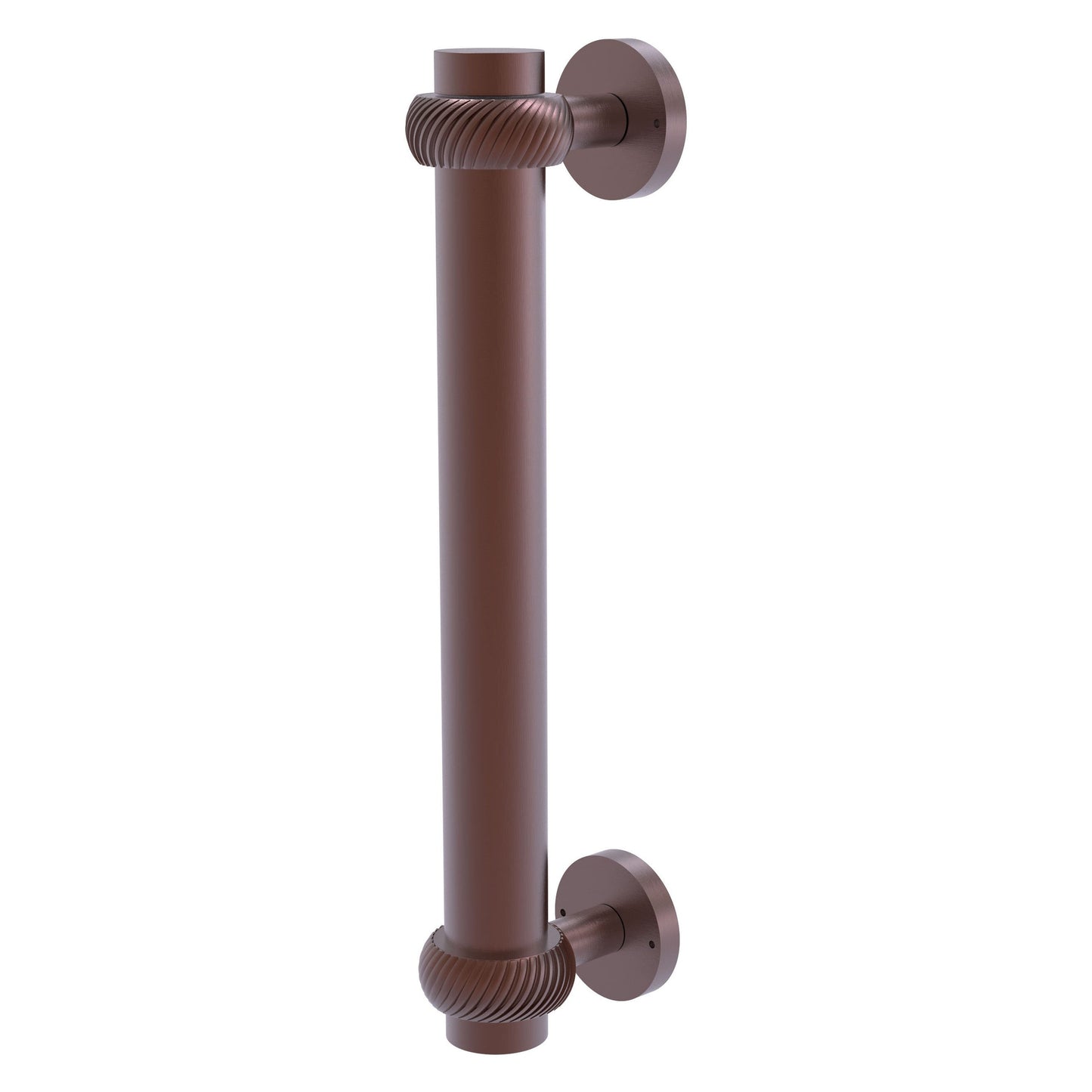 Allied Brass 402T 8" x 2.9" Antique Copper Solid Brass Door Pull With Twisted Accents