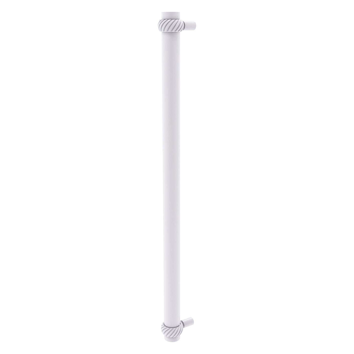 Allied Brass 402T-RP 19.6" x 2.9" Matte White Solid Brass Refrigerator Pull With Twisted Accents