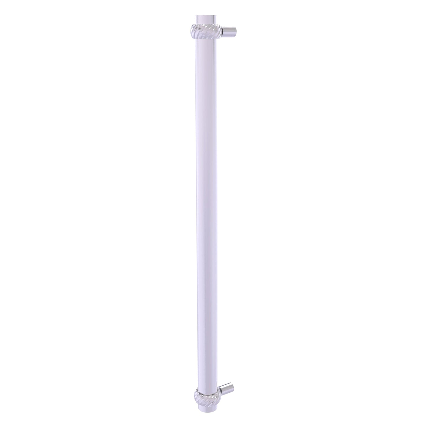 Allied Brass 402T-RP 19.6" x 2.9" Satin Chrome Solid Brass Refrigerator Pull With Twisted Accents