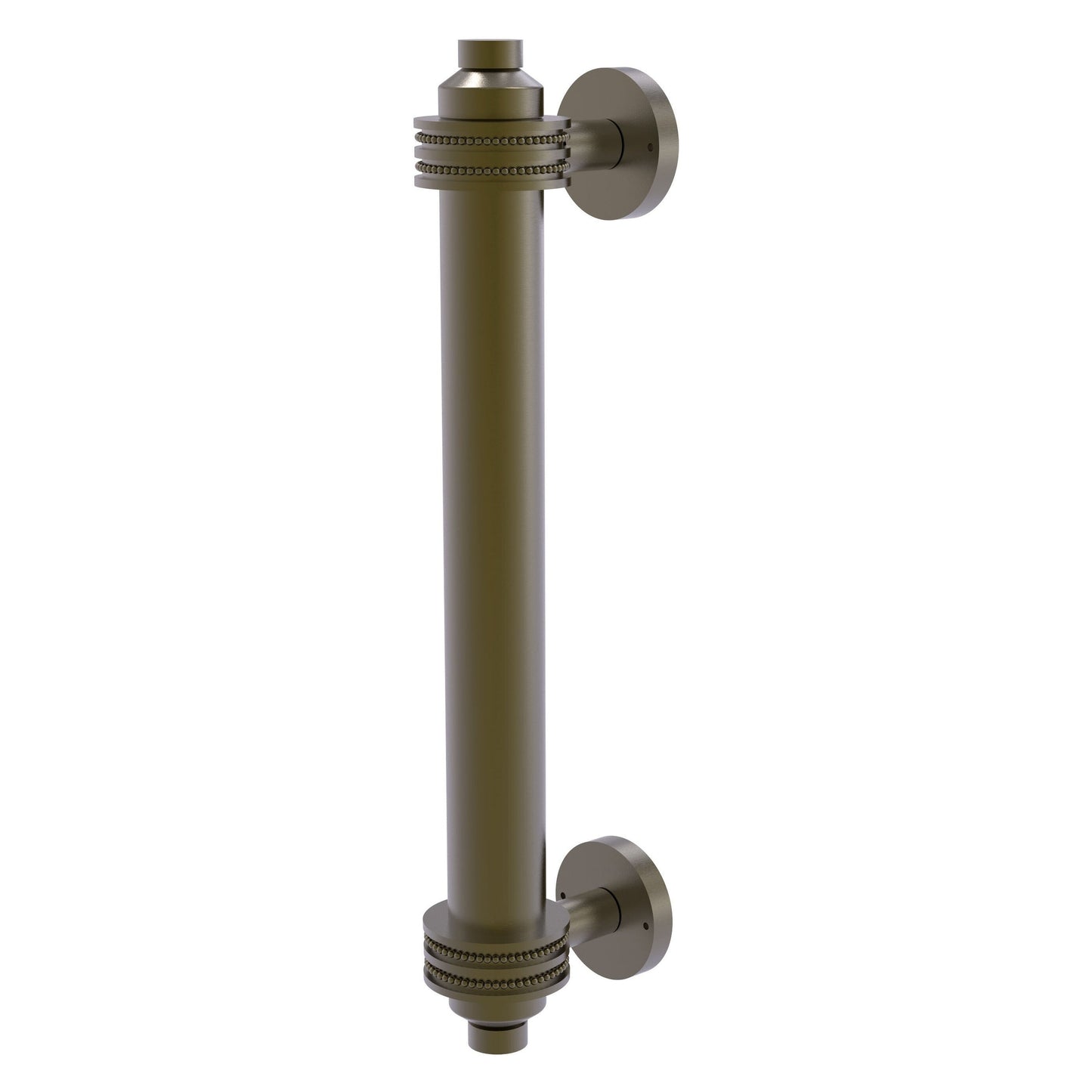 Allied Brass 403D 8" x 1.5" Antique Brass Solid Brass Door Pull With Dotted Accents