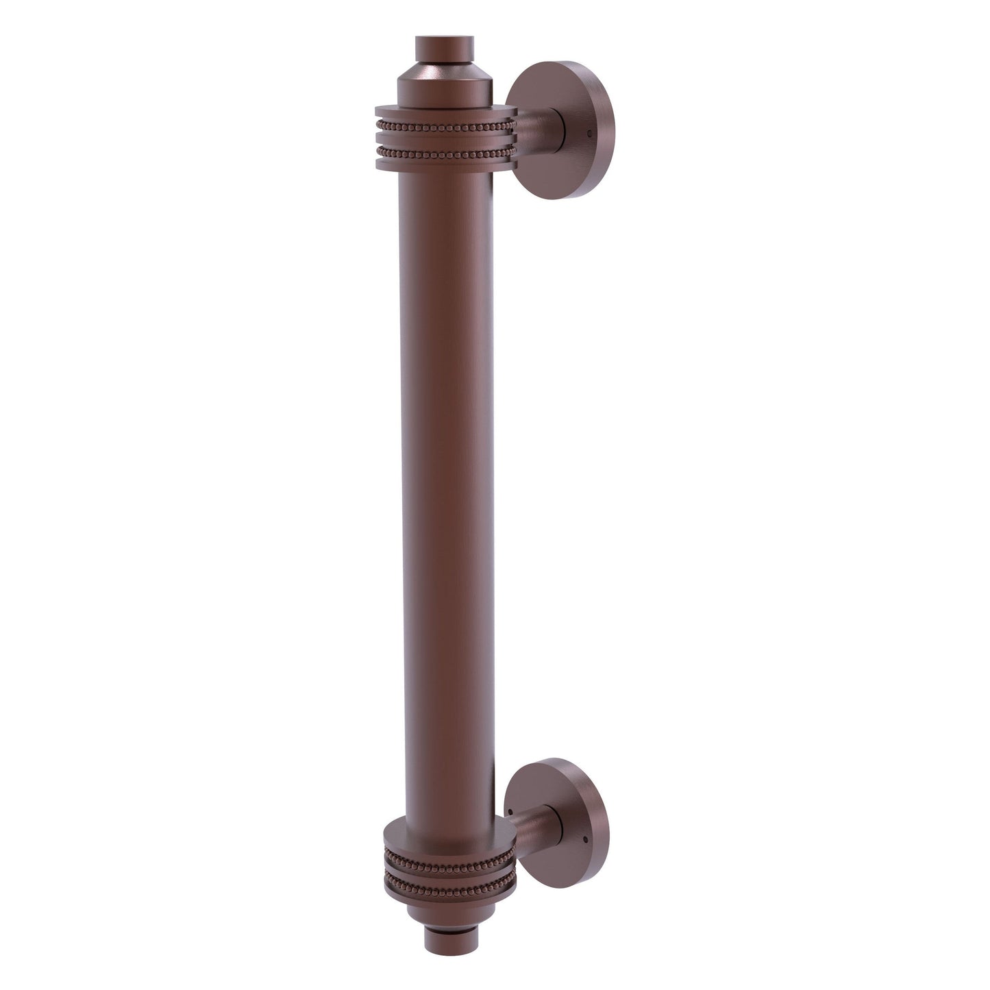 Allied Brass 403D 8" x 1.5" Antique Copper Solid Brass Door Pull With Dotted Accents