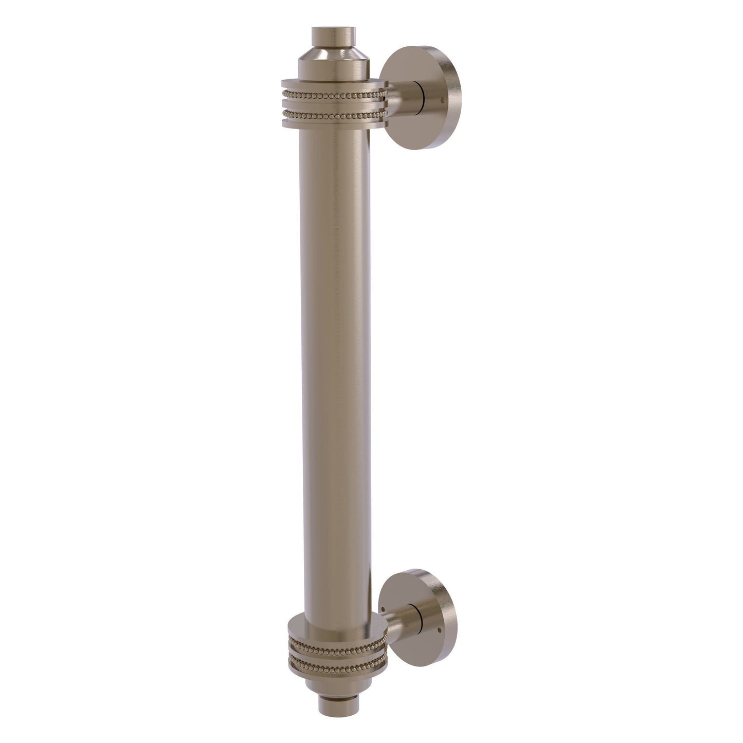 Allied Brass 403D 8" x 1.5" Antique Pewter Solid Brass Door Pull With Dotted Accents