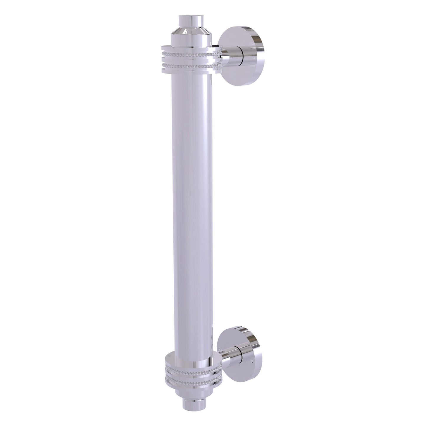 Allied Brass 403D 8" x 1.5" Polished Chrome Solid Brass Door Pull With Dotted Accents