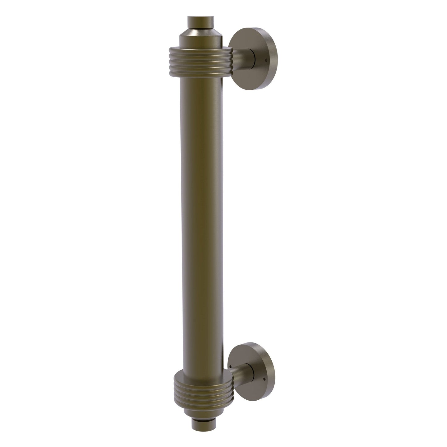 Allied Brass 403G 8" x 1.5" Antique Brass Solid Brass Door Pull With Grooved Accents