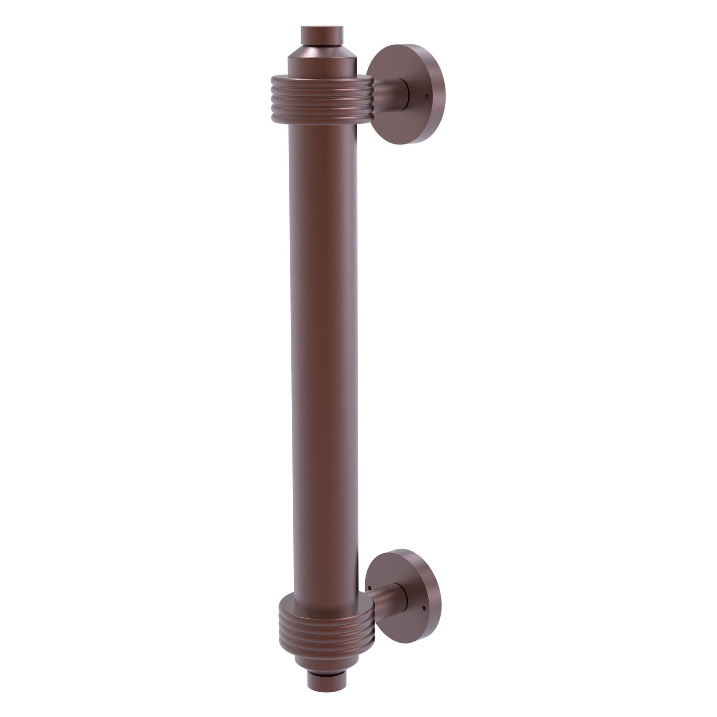 Allied Brass 403G 8" x 1.5" Antique Copper Solid Brass Door Pull With Grooved Accents