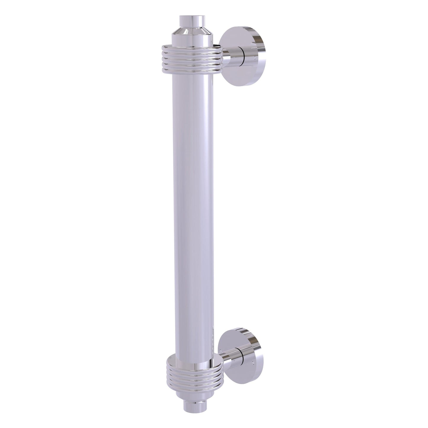 Allied Brass 403G 8" x 1.5" Polished Chrome Solid Brass Door Pull With Grooved Accents