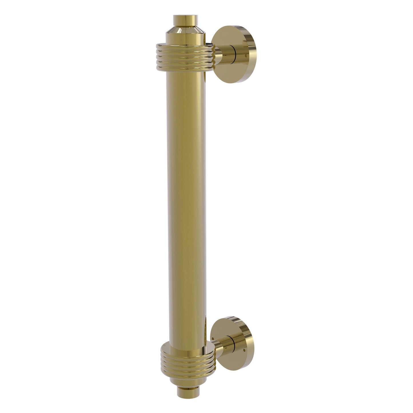 Allied Brass 403G 8" x 1.5" Unlacquered Brass Solid Brass Door Pull With Grooved Accents