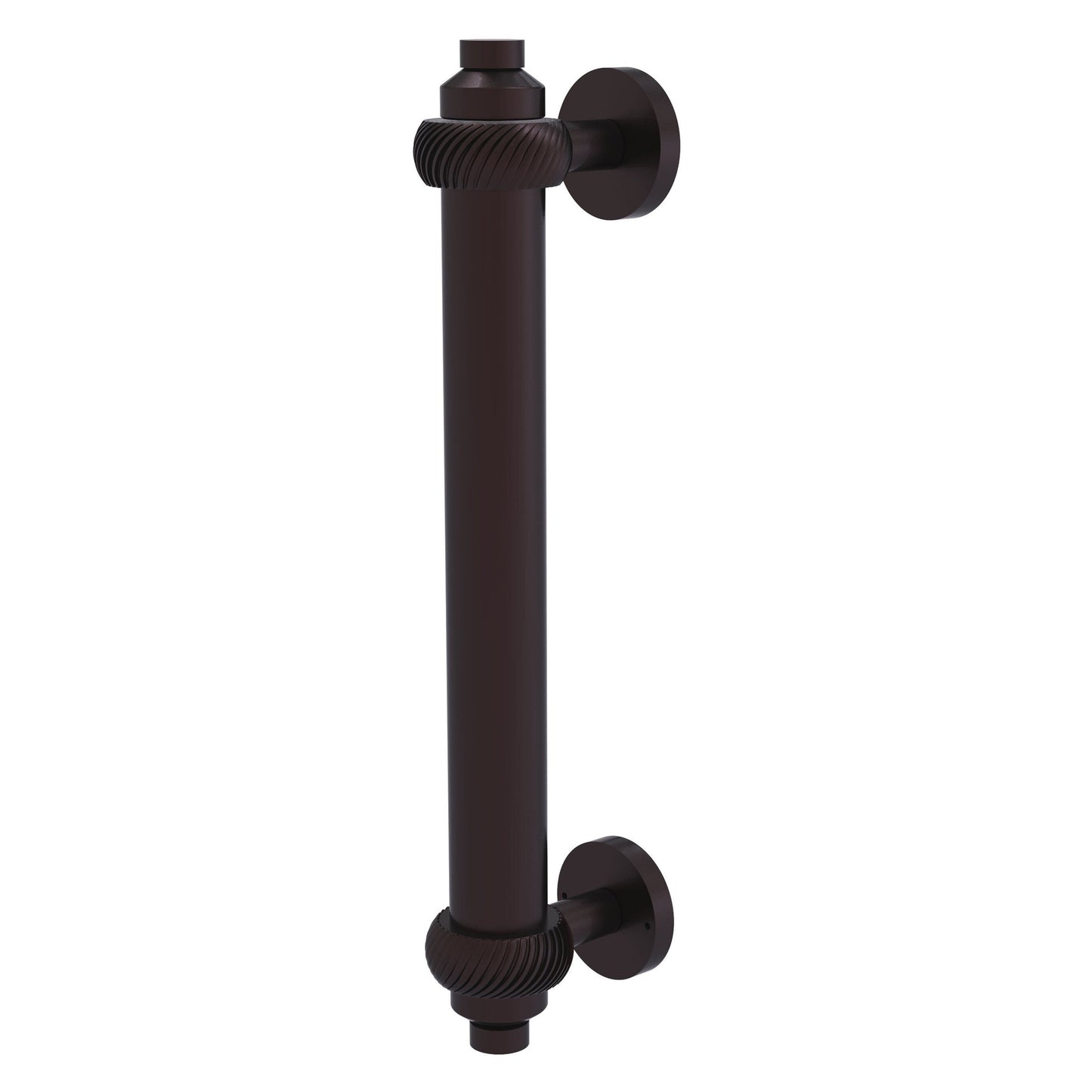 Allied Brass 403T 8" x 1.5" Antique Bronze Solid Brass Door Pull With Twisted Accents