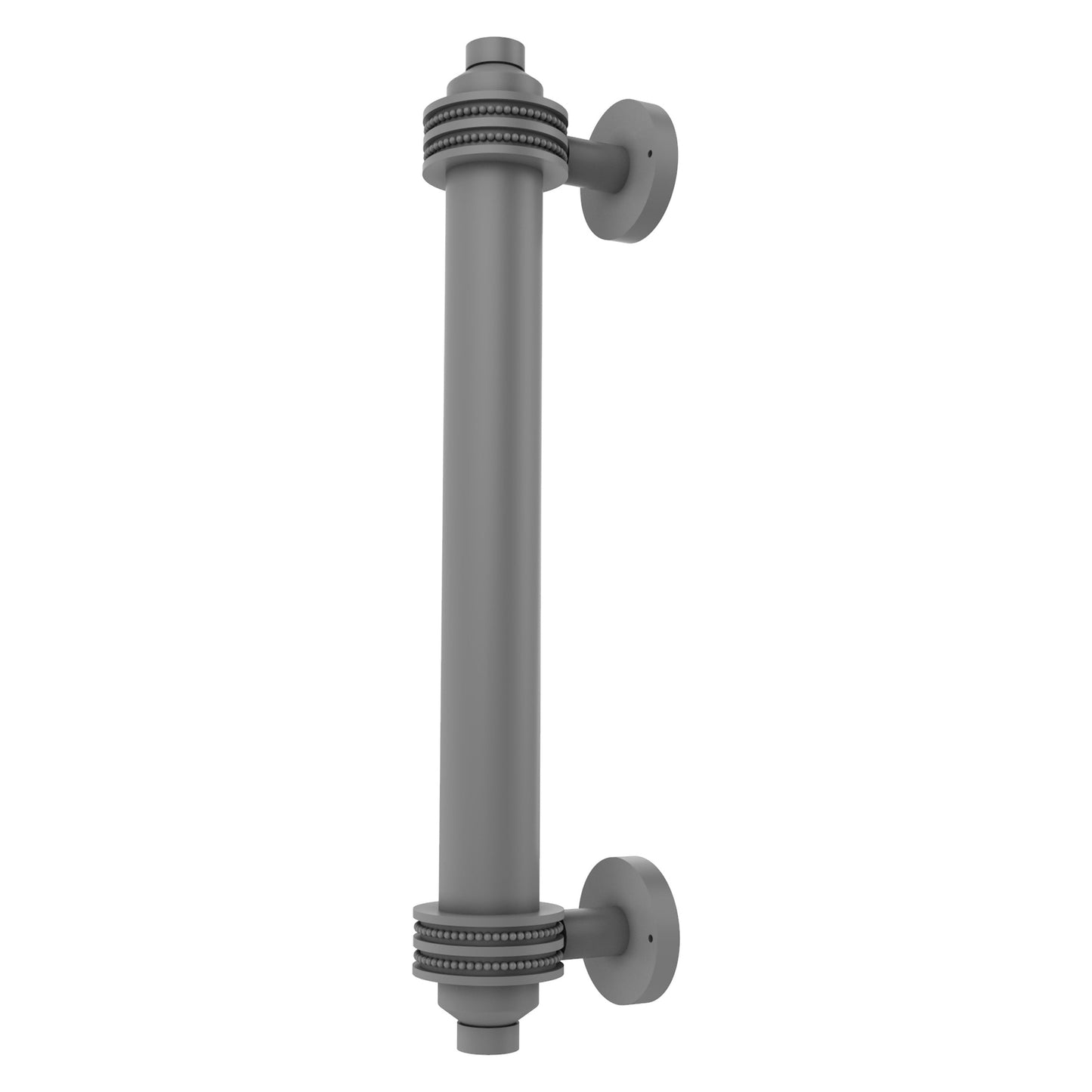 Allied Brass 403T 8" x 1.5" Matte Gray Solid Brass Door Pull With Twisted Accents