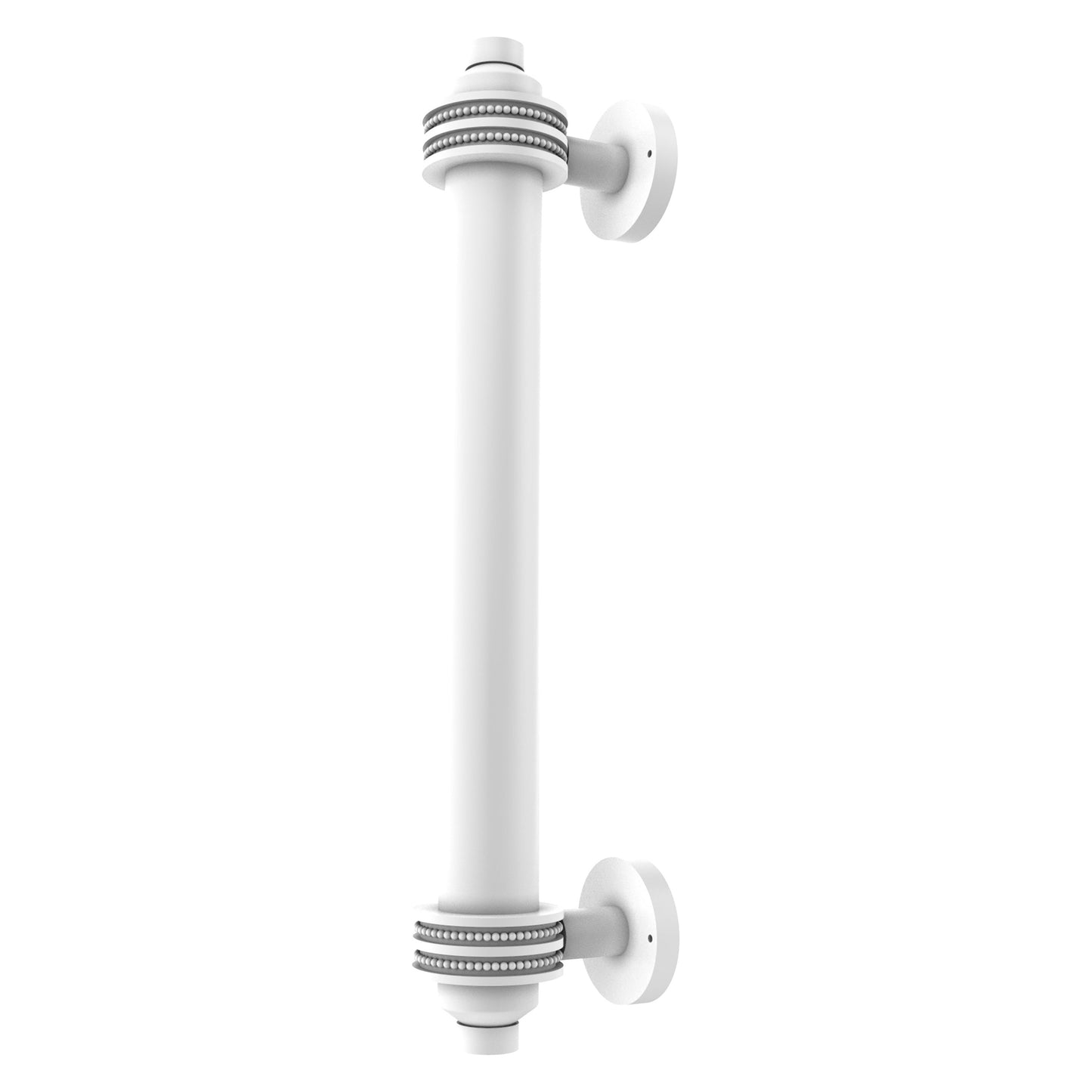 Allied Brass 403T 8" x 1.5" Matte White Solid Brass Door Pull With Twisted Accents