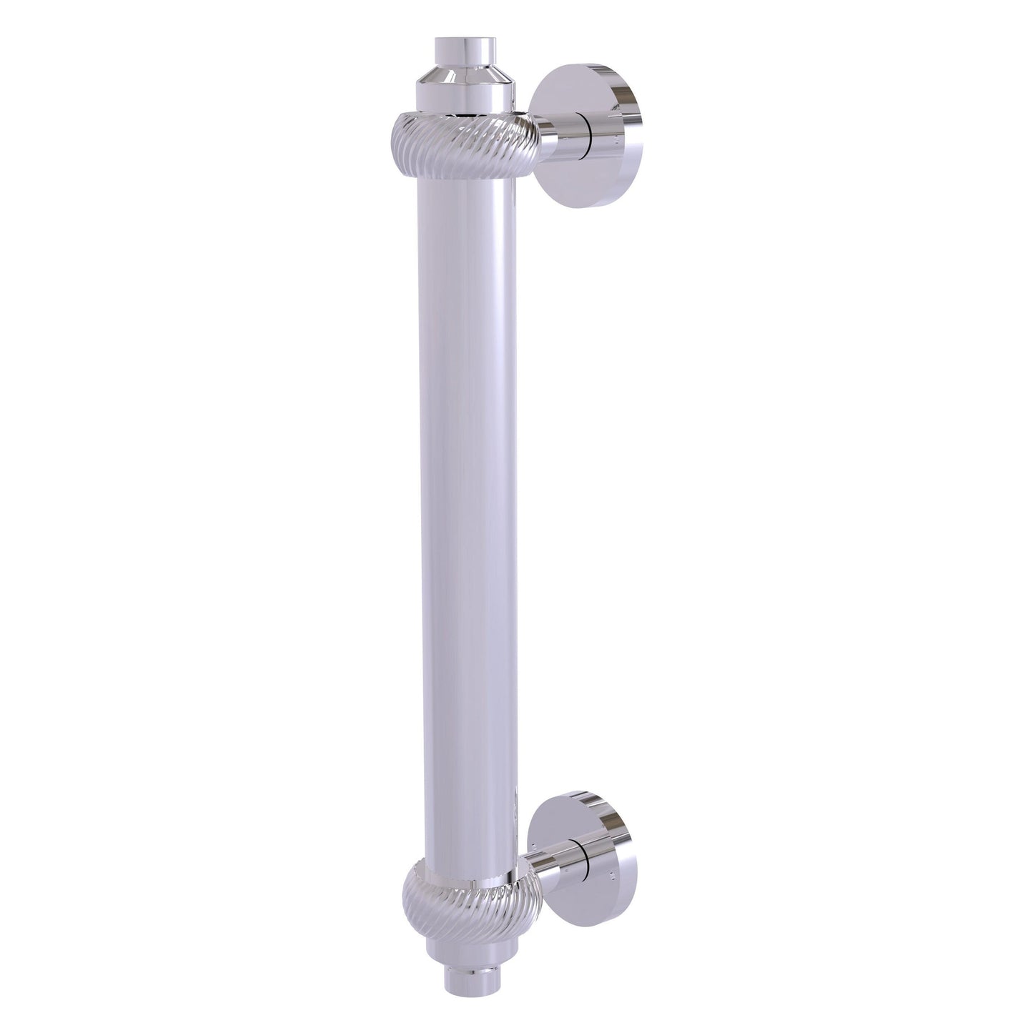 Allied Brass 403T 8" x 1.5" Polished Chrome Solid Brass Door Pull With Twisted Accents