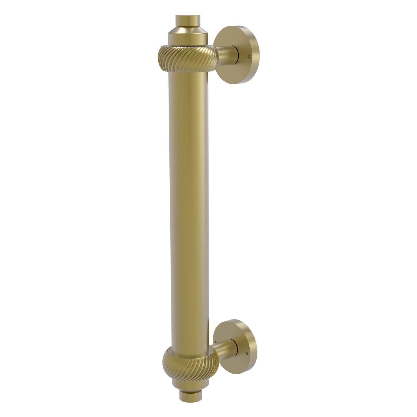 Allied Brass 403T 8" x 1.5" Satin Brass Solid Brass Door Pull With Twisted Accents