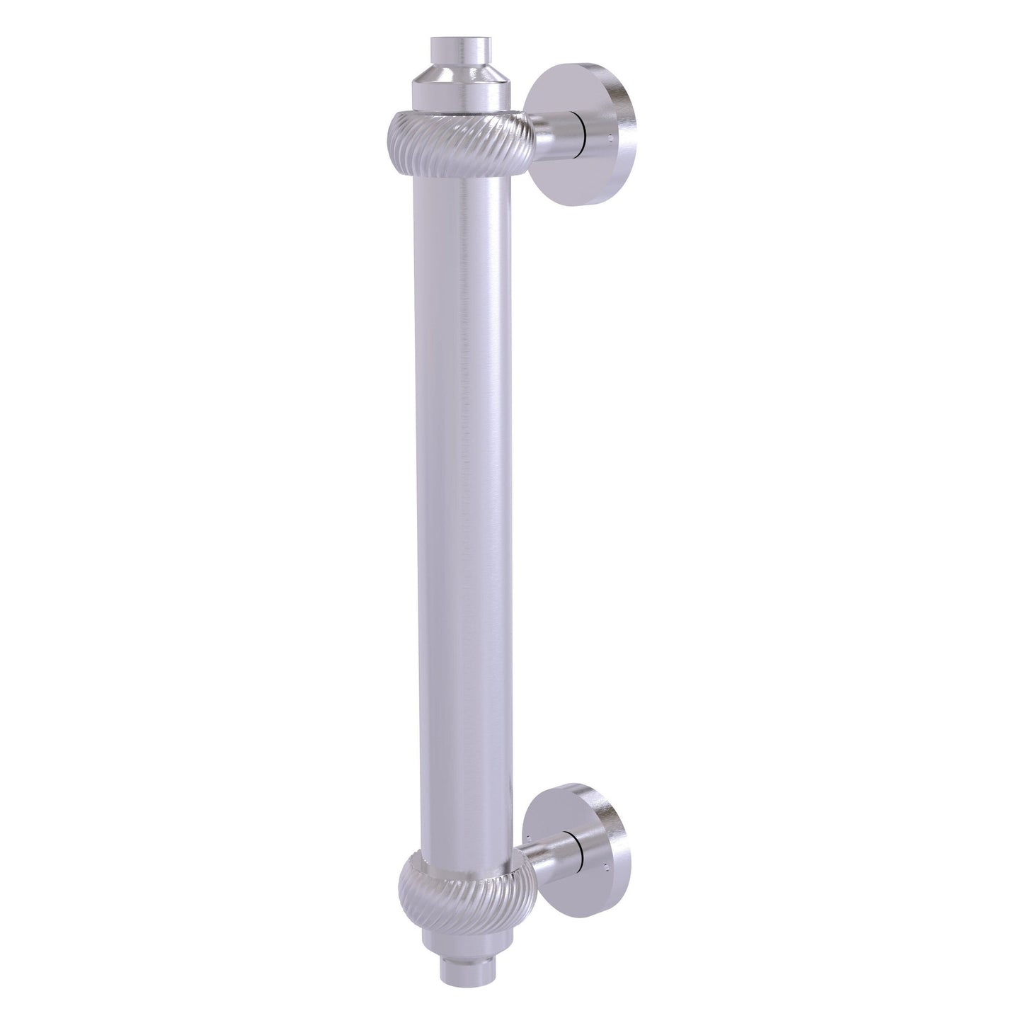 Allied Brass 403T 8" x 1.5" Satin Chrome Solid Brass Door Pull With Twisted Accents