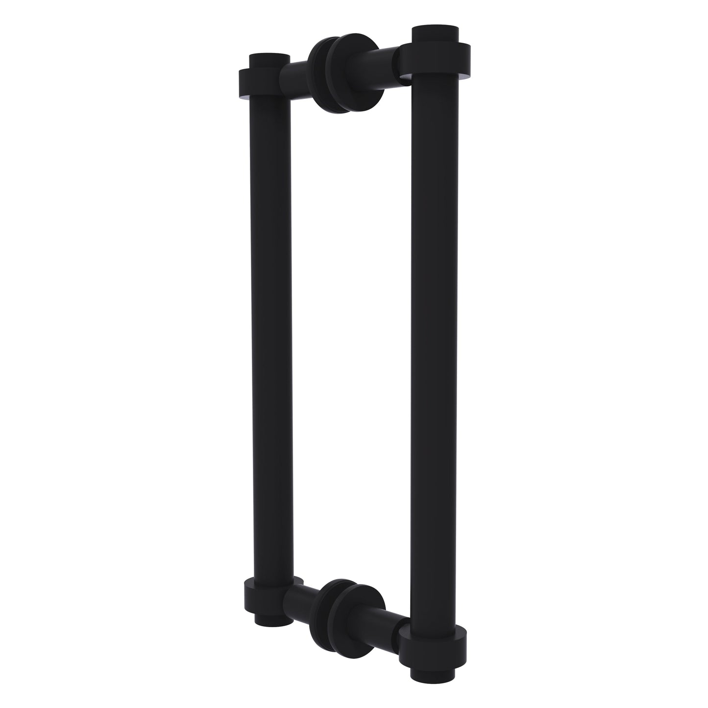 Allied Brass 404-12BB 13.4" x 7.2" Matte Black Solid Brass Back-to-Back Shower Door Pull