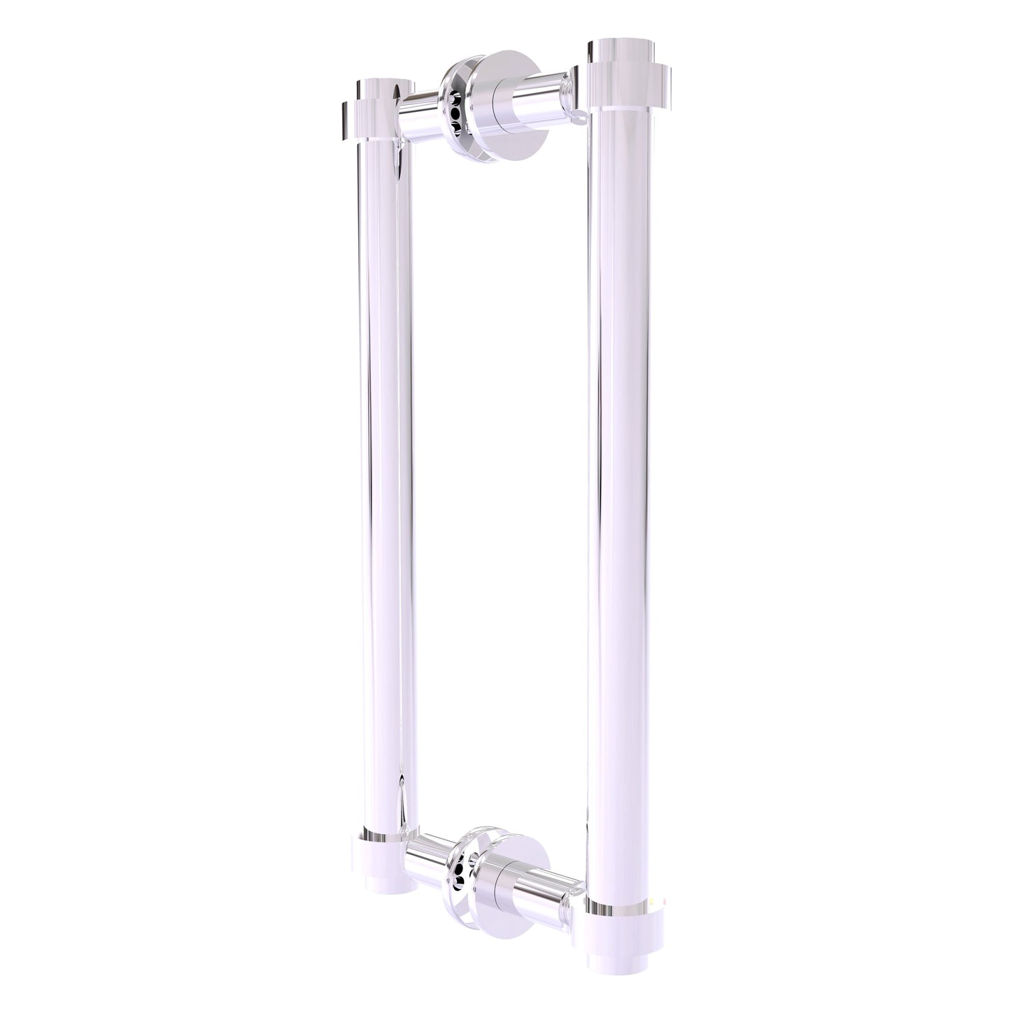 Allied Brass 404-12BB 13.4" x 7.2" Polished Chrome Solid Brass Back-to-Back Shower Door Pull