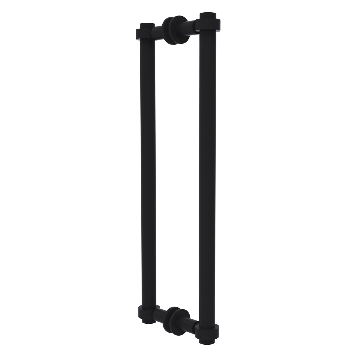 Allied Brass 404-18BB 19.4" x 7.2" Matte Black Solid Brass Back-to-Back Shower Door Pull