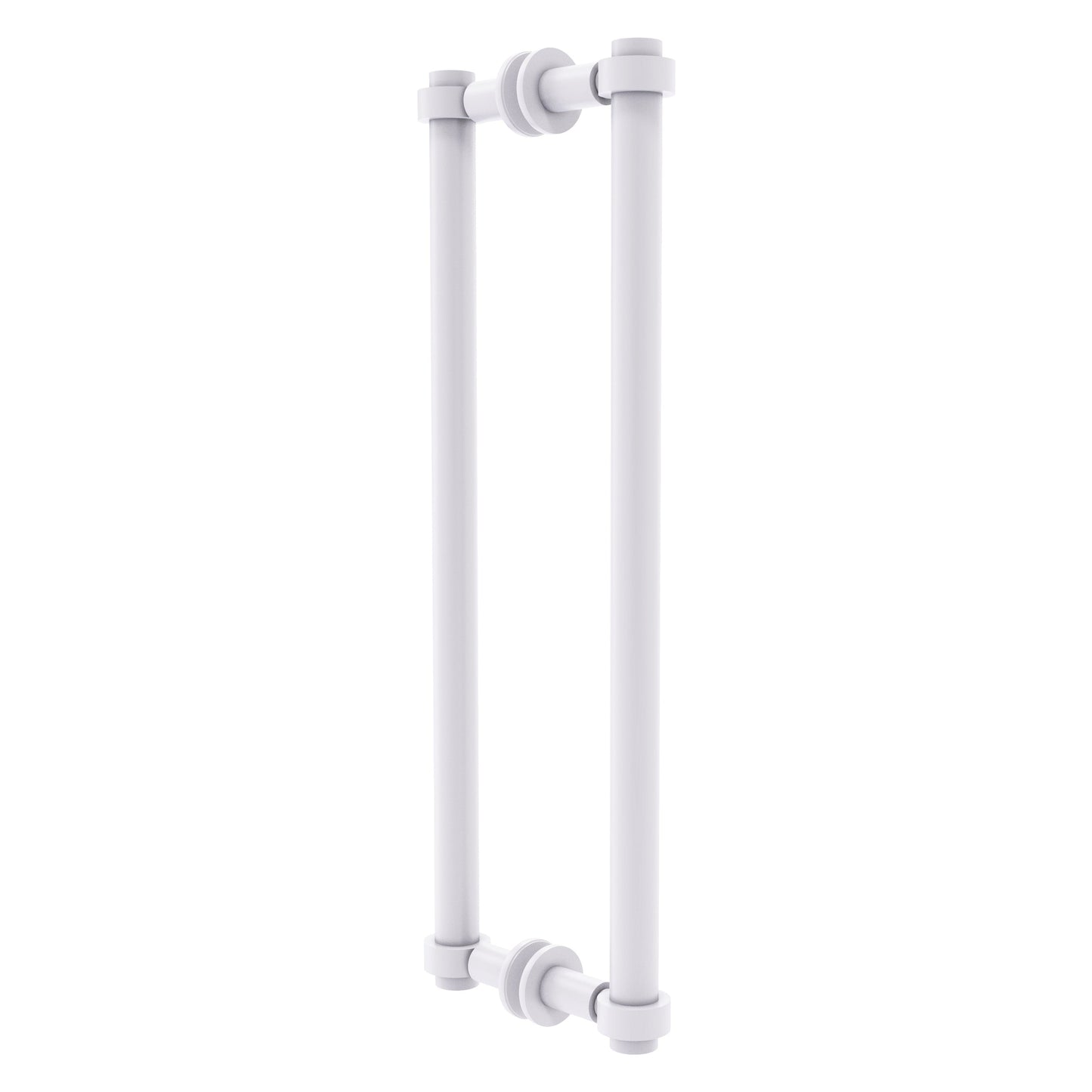 Allied Brass 404-18BB 19.4" x 7.2" Matte White Solid Brass Back-to-Back Shower Door Pull