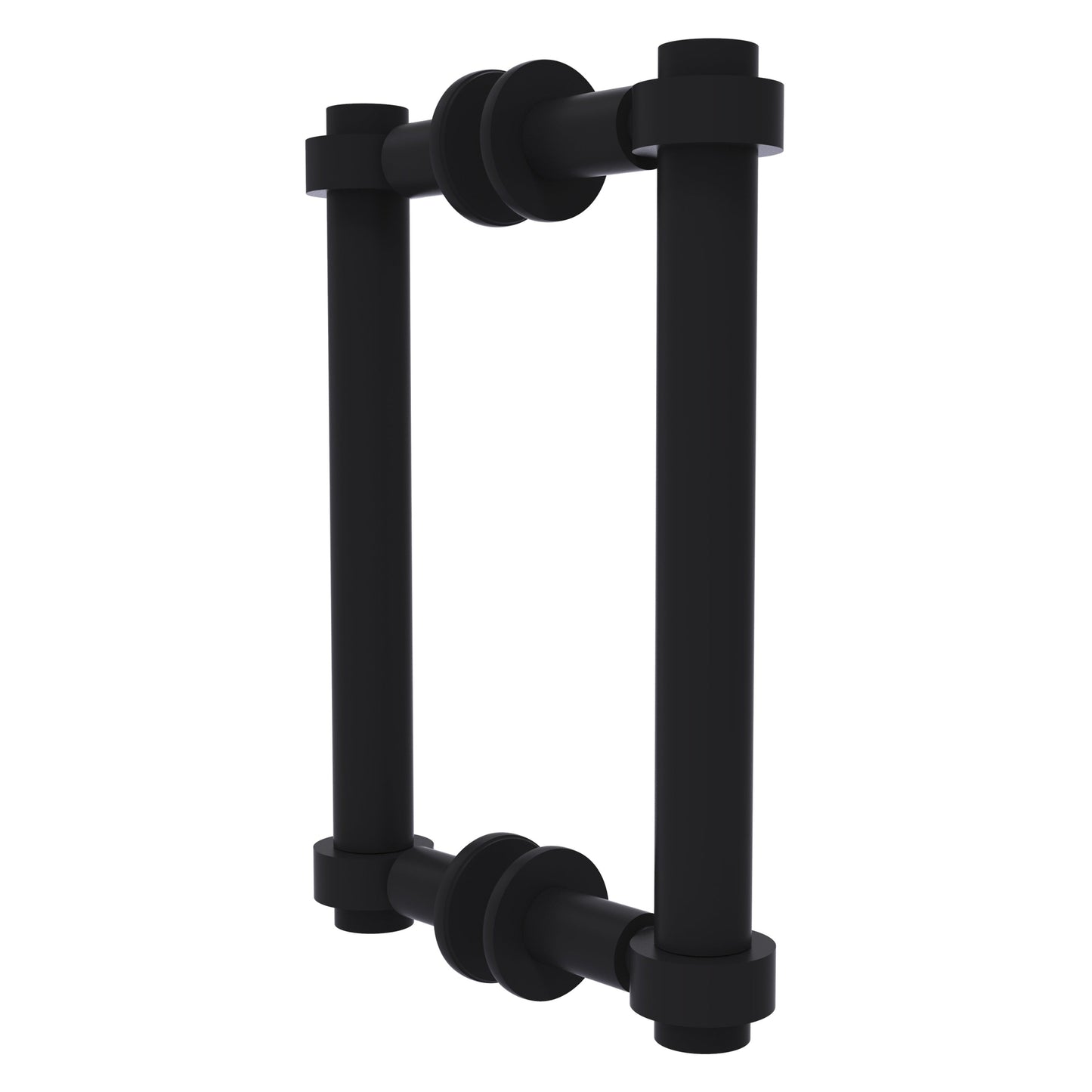 Allied Brass 404-8BB 9.4" x 7.2" Matte Black Solid Brass Back-to-Back Shower Door Pull