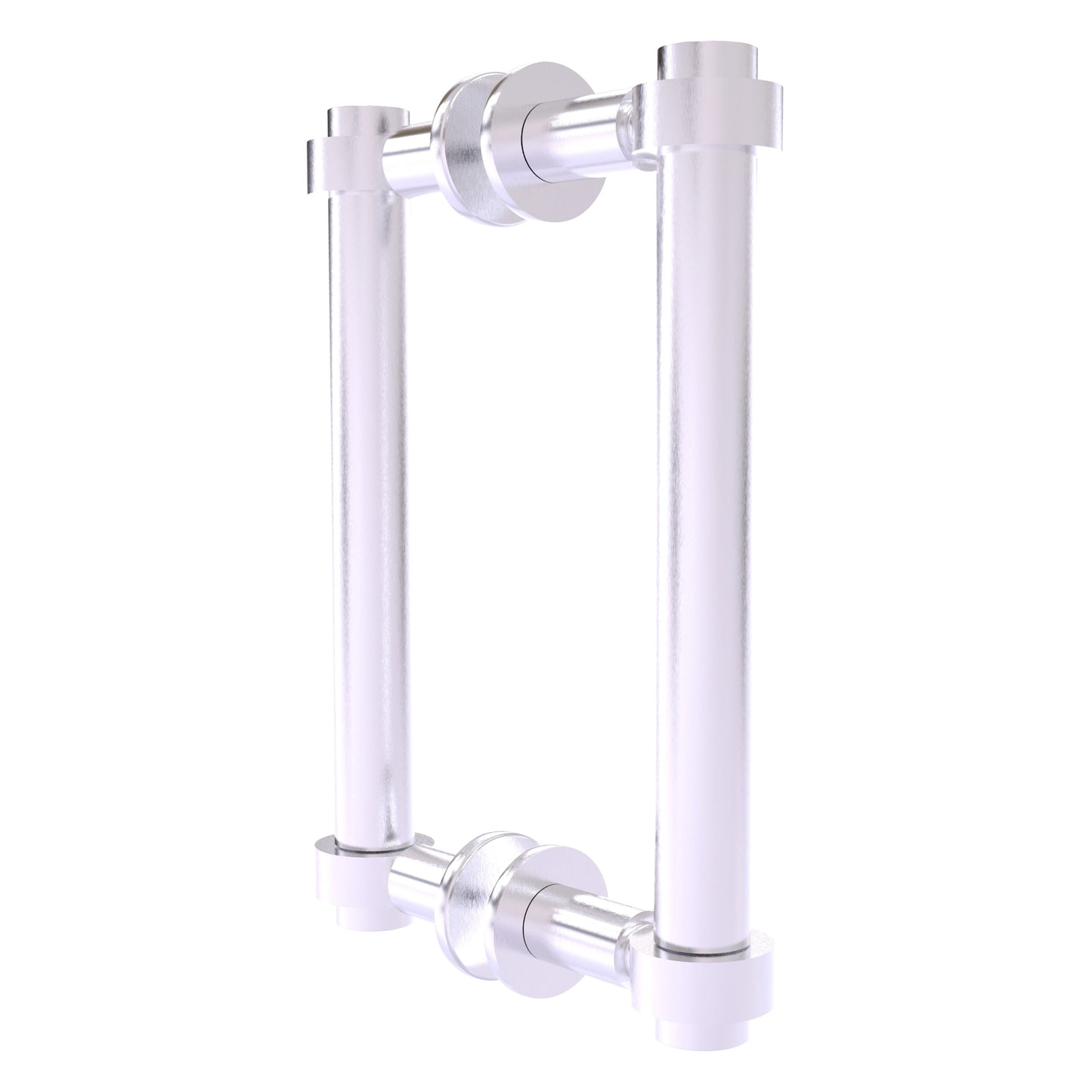 Allied Brass 404-8BB 9.4" x 7.2" Satin Chrome Solid Brass Back-to-Back Shower Door Pull