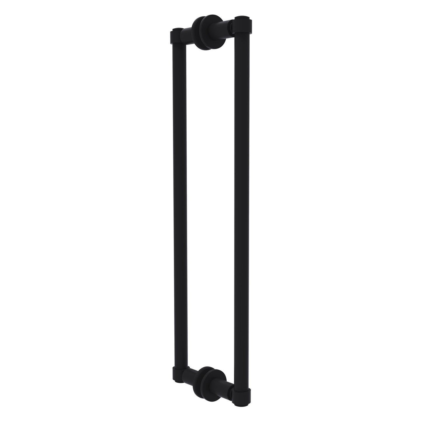 Allied Brass 405-18BB 20.3" x 5.6" Matte Black Solid Brass Back-to-Back Shower Door Pull