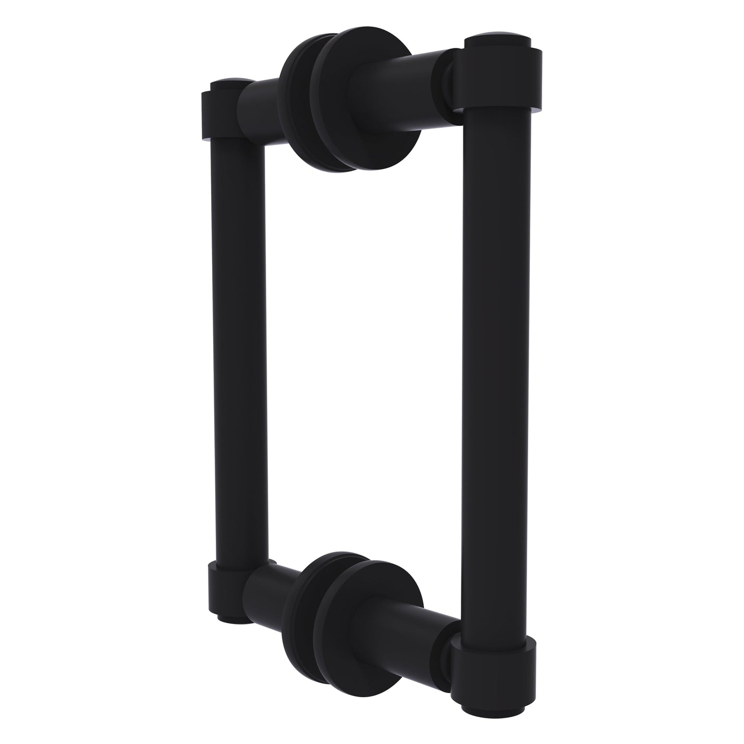 Allied Brass 405-6BB 8.3" x 5.6" Matte Black Solid Brass Back-to-Back Shower Door Pull