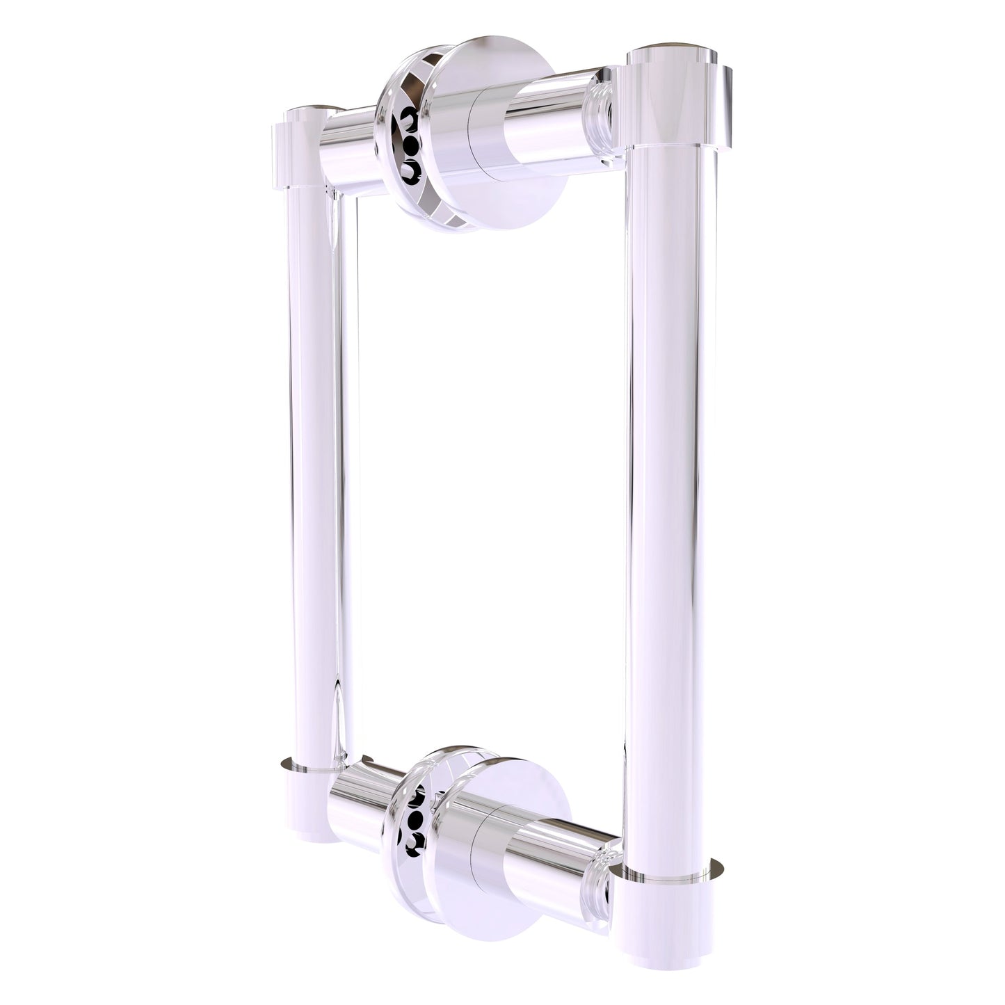 Allied Brass 405-6BB 8.3" x 5.6" Polished Chrome Solid Brass Back-to-Back Shower Door Pull