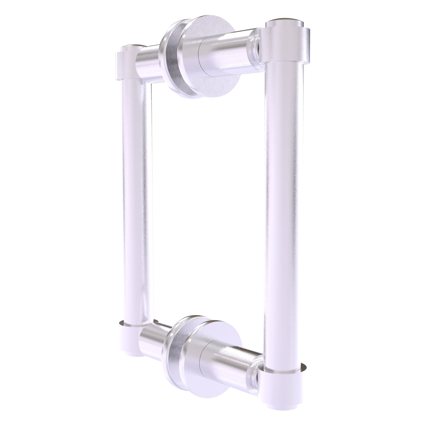 Allied Brass 405-6BB 8.3" x 5.6" Satin Chrome Solid Brass Back-to-Back Shower Door Pull