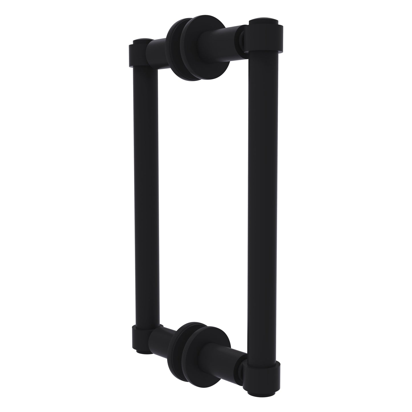 Allied Brass 405-8BB 10.3" x 5.6" Matte Black Solid Brass Back-to-Back Shower Door Pull
