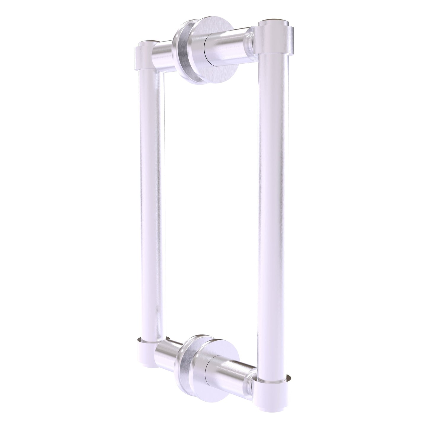 Allied Brass 405-8BB 10.3" x 5.6" Satin Chrome Solid Brass Back-to-Back Shower Door Pull