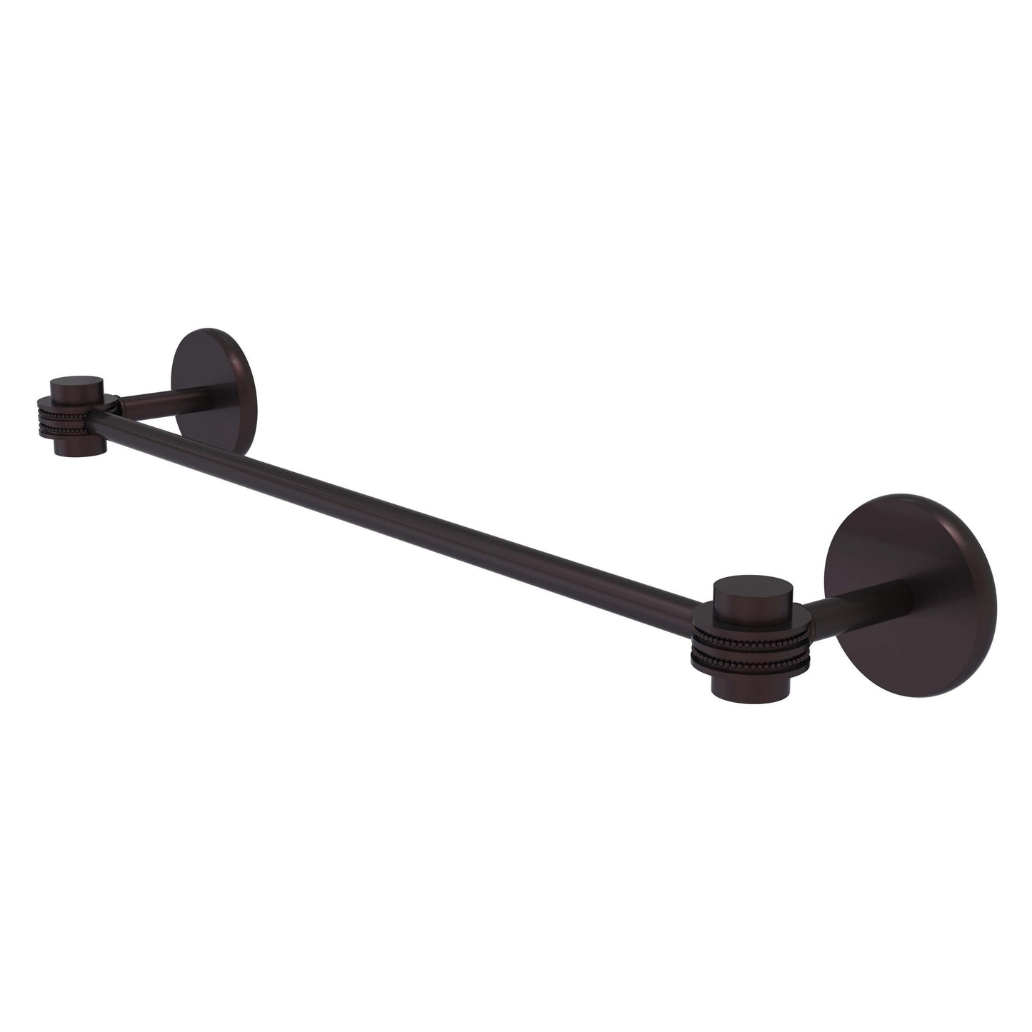 Allied Brass Satellite Orbit One 30" x 32.5" Antique Bronze Solid Brass Towel Bar With Dotted Accents