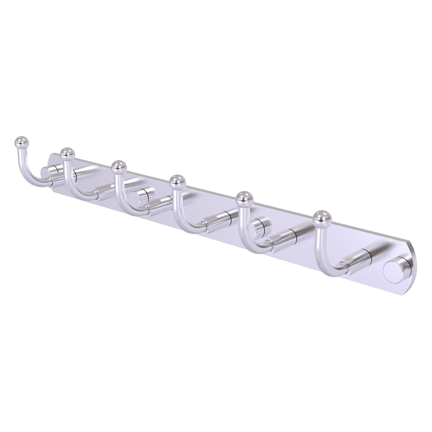 Allied Brass Skyline 15.5" x 2.5" Satin Chrome Solid Brass 6-Position Tie and Belt Rack