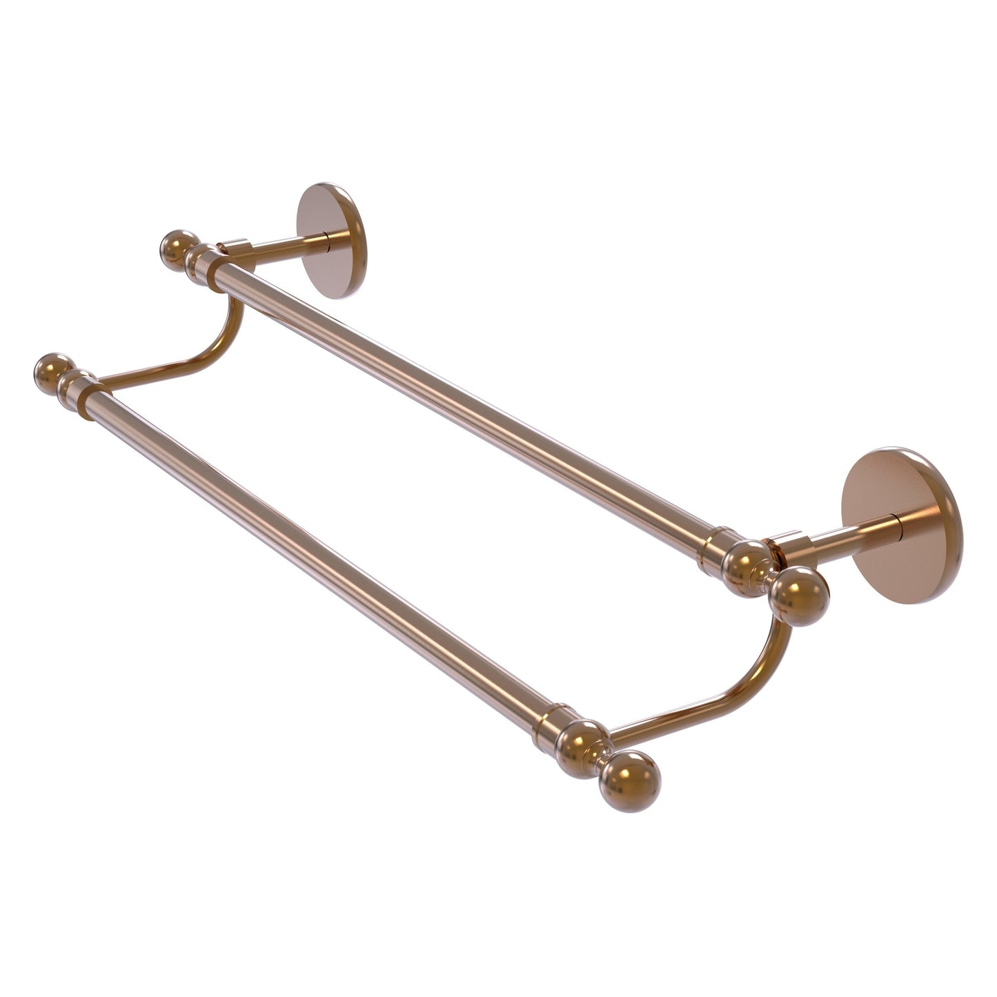 Allied Brass Skyline 18" x 20.5" Brushed Bronze Solid Brass Double Rack Towel Bar