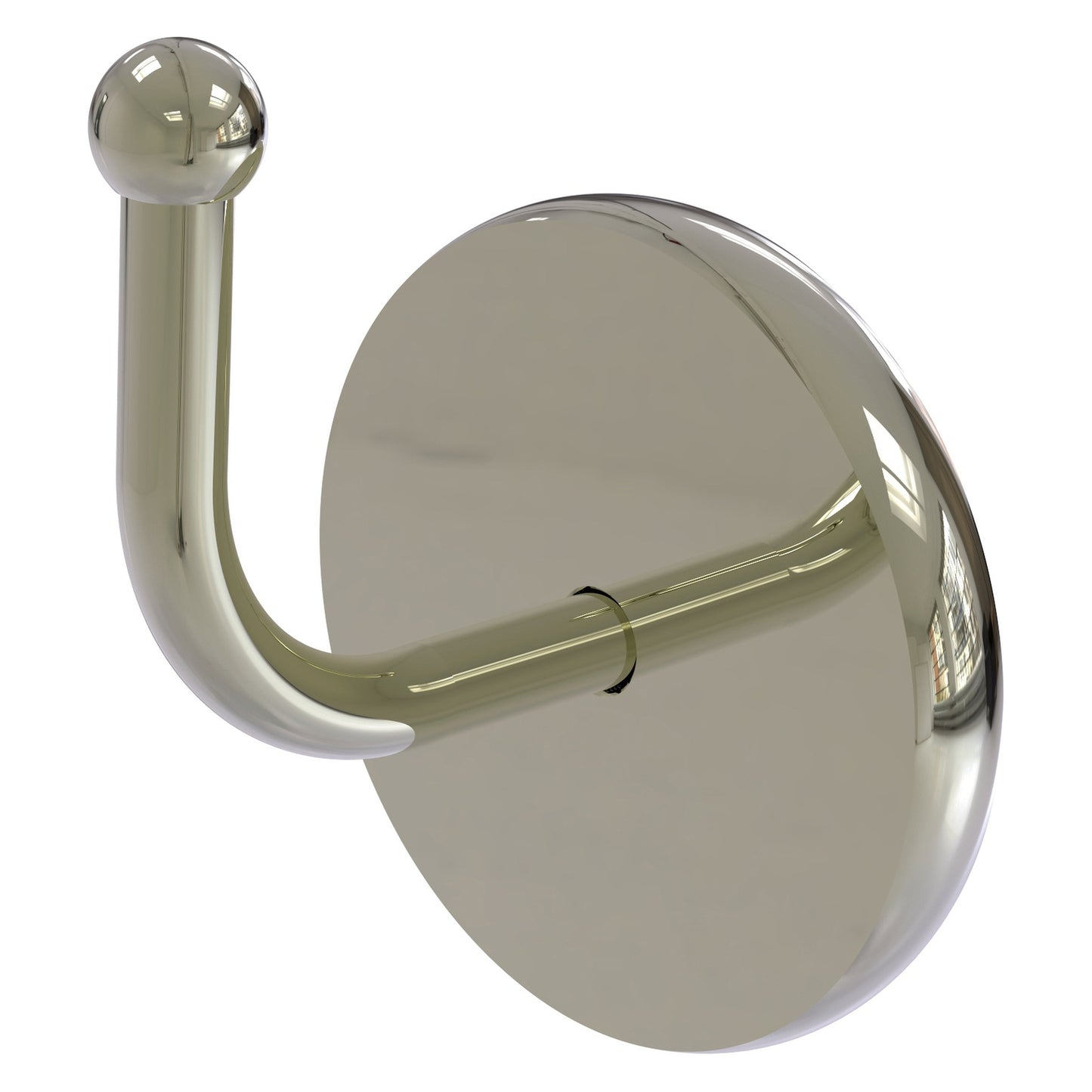 Allied Brass Skyline 2.8" x 2.3" Polished Nickel Solid Brass Robe Hook