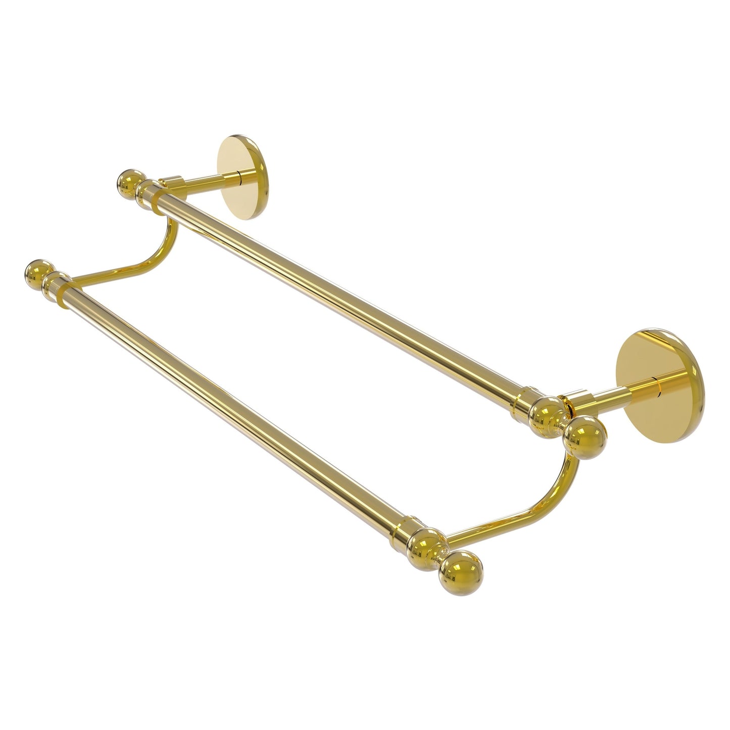 Allied Brass Skyline 30" x 32.5" Polished Brass Solid Brass Double Rack Towel Bar