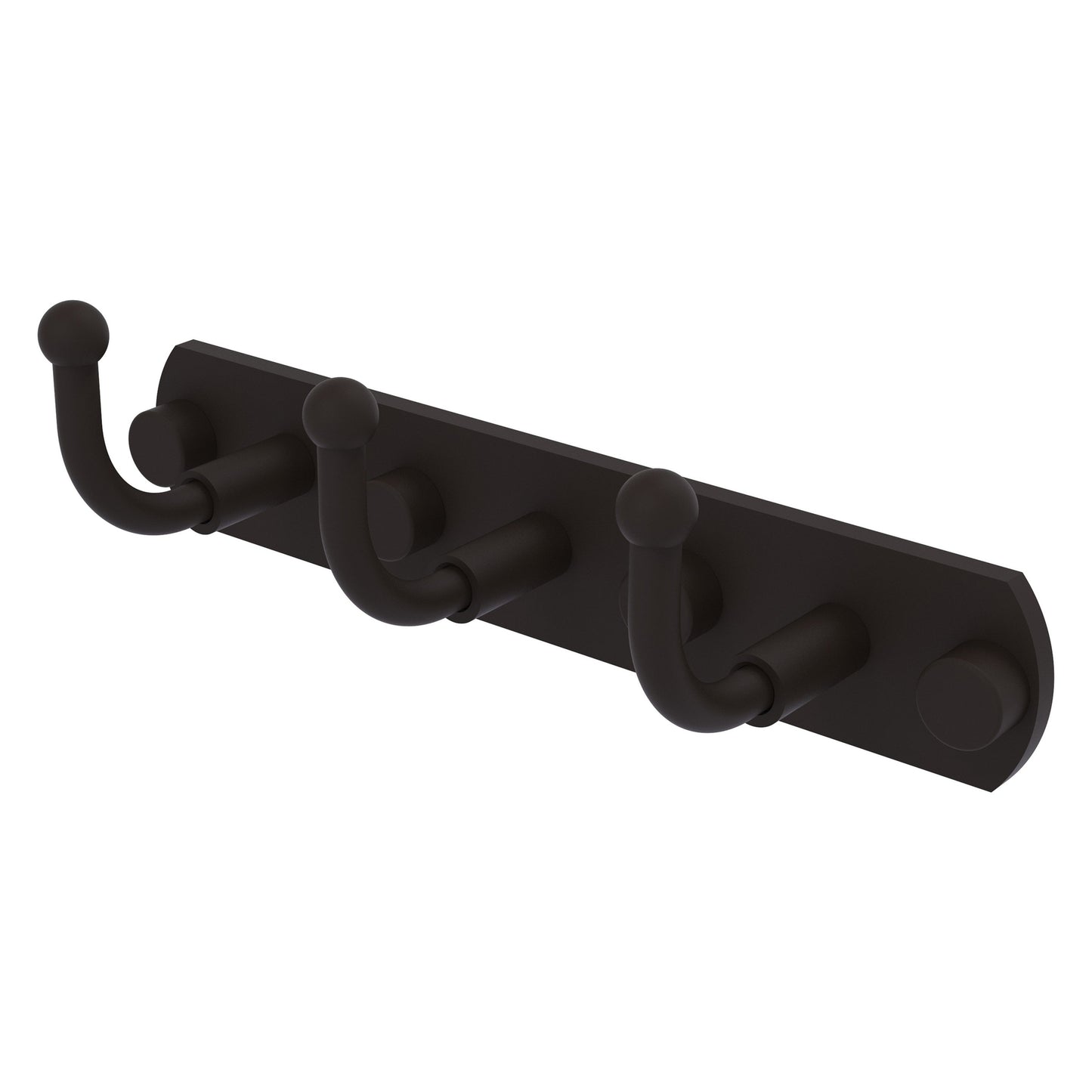 Allied Brass Skyline 8" x 2.5" Oil Rubbed Bronze Solid Brass 3-Position Multi-Hook