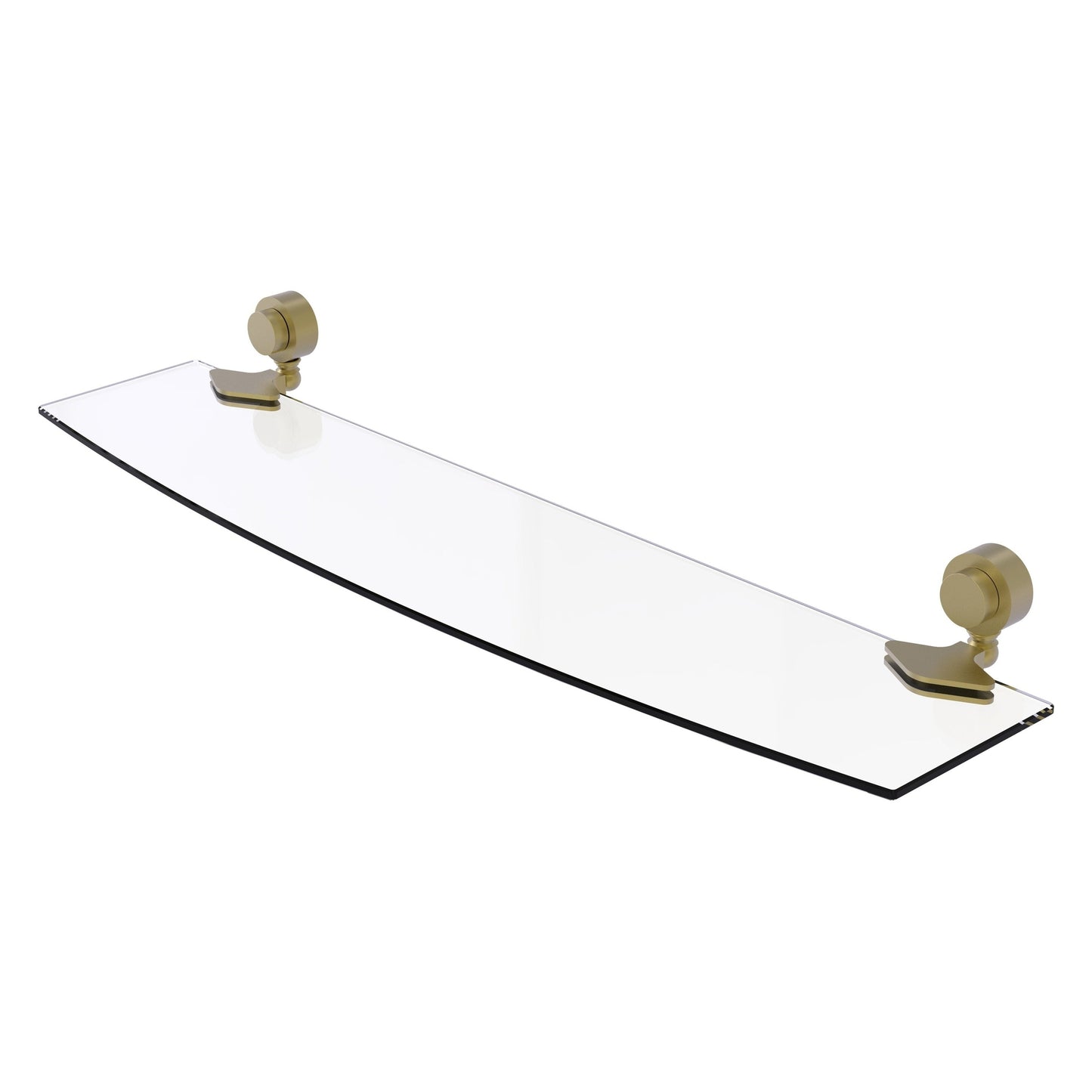Allied Brass Venus 24" x 5" Satin Brass Solid Brass Glass Shelf