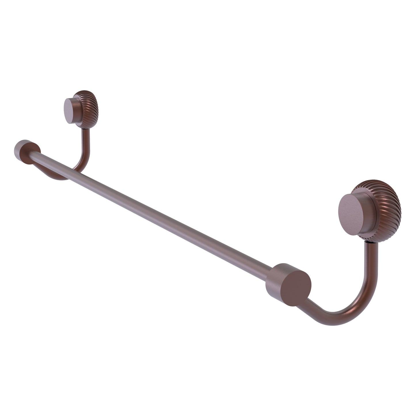 Allied Brass Venus 30" x 31" Antique Copper Solid Brass Towel Bar With Twist Accent