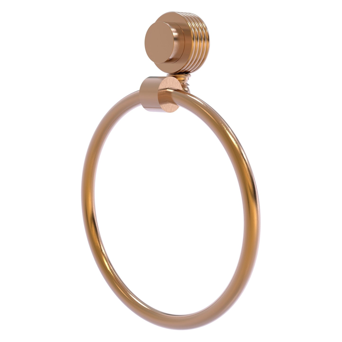 Allied Brass Venus 6" Brushed Bronze Solid Brass Towel Ring With Grooved Accent
