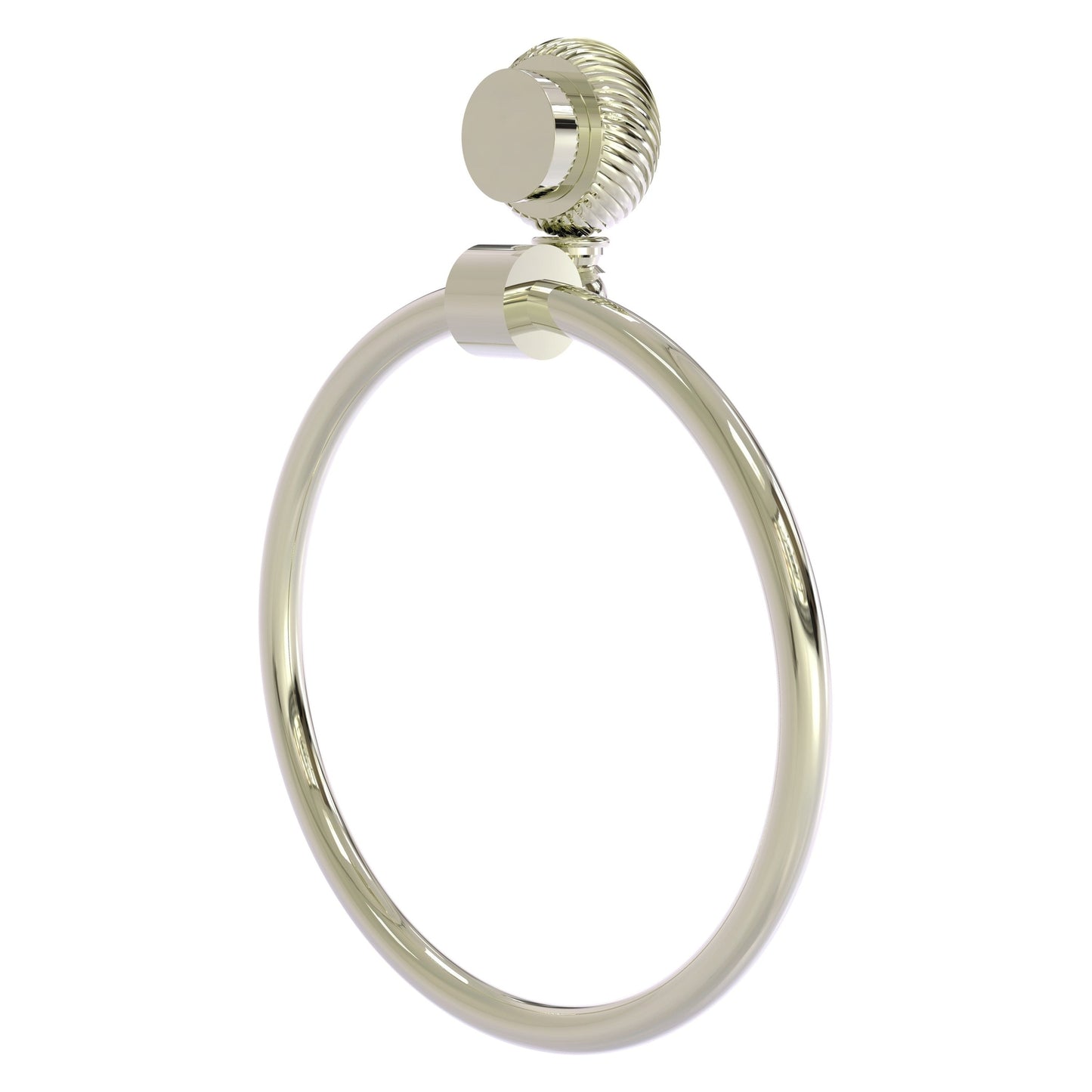 Allied Brass Venus 6" Polished Nickel Solid Brass Towel Ring With Twist Accent