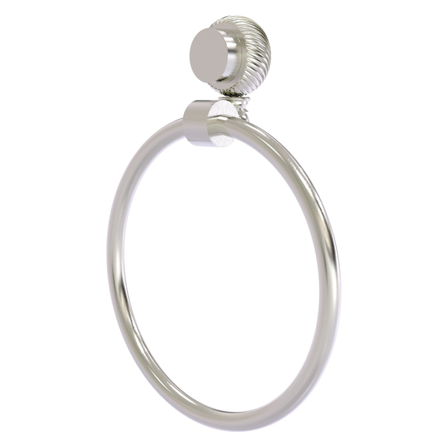 Allied Brass Venus 6" Satin Nickel Solid Brass Towel Ring With Twist Accent