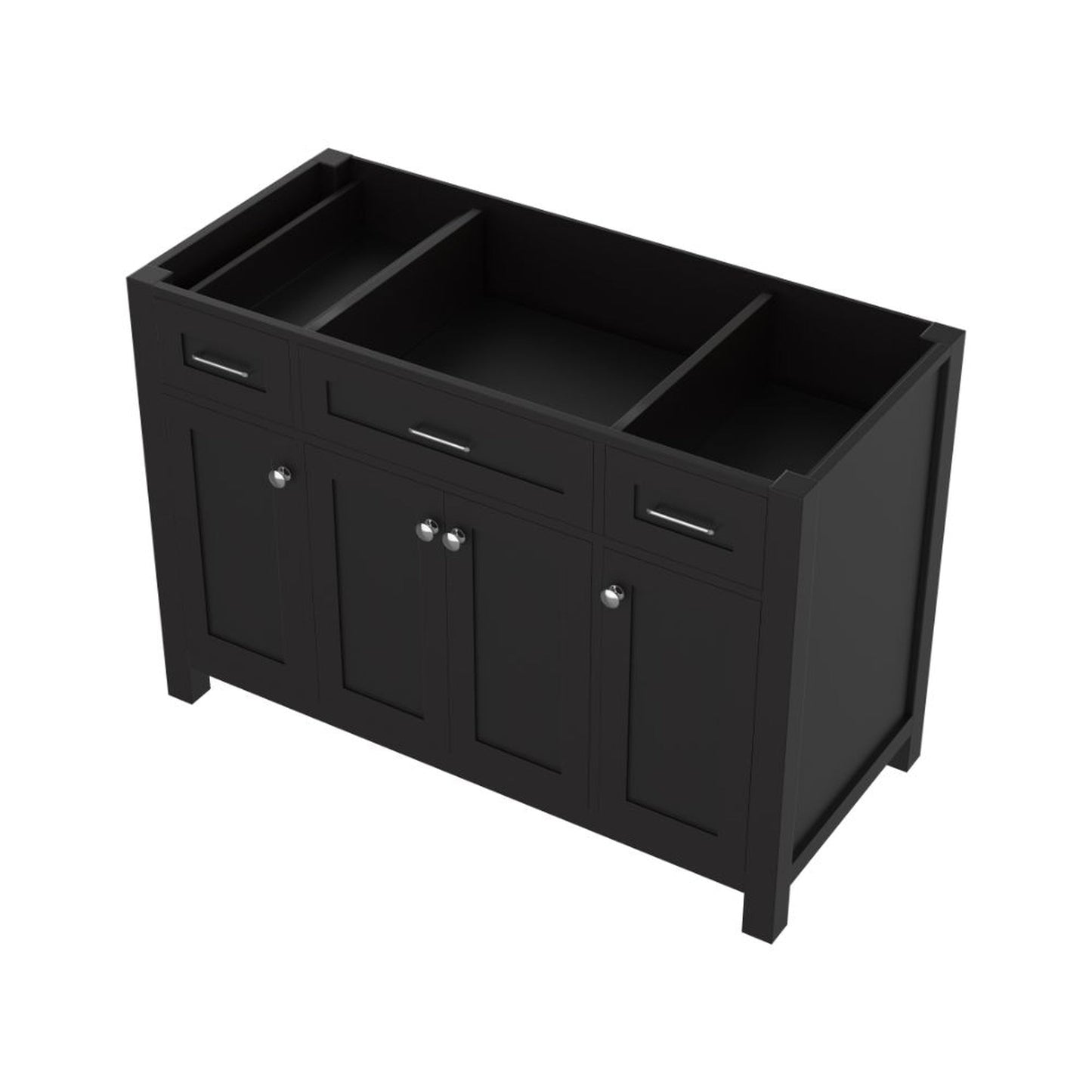 Alya Bath Norwalk 48" Single Espresso Freestanding Bathroom Vanity With Brushed Nickel Edge Handles