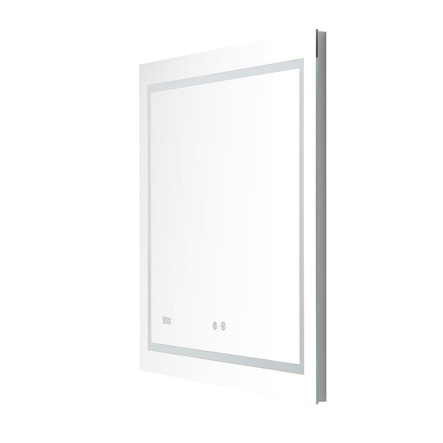 Aquadom Daytona 24" x 30" Rectangle Ultra-Slim Framed LED Lighted Bathroom Mirror With Defogger
