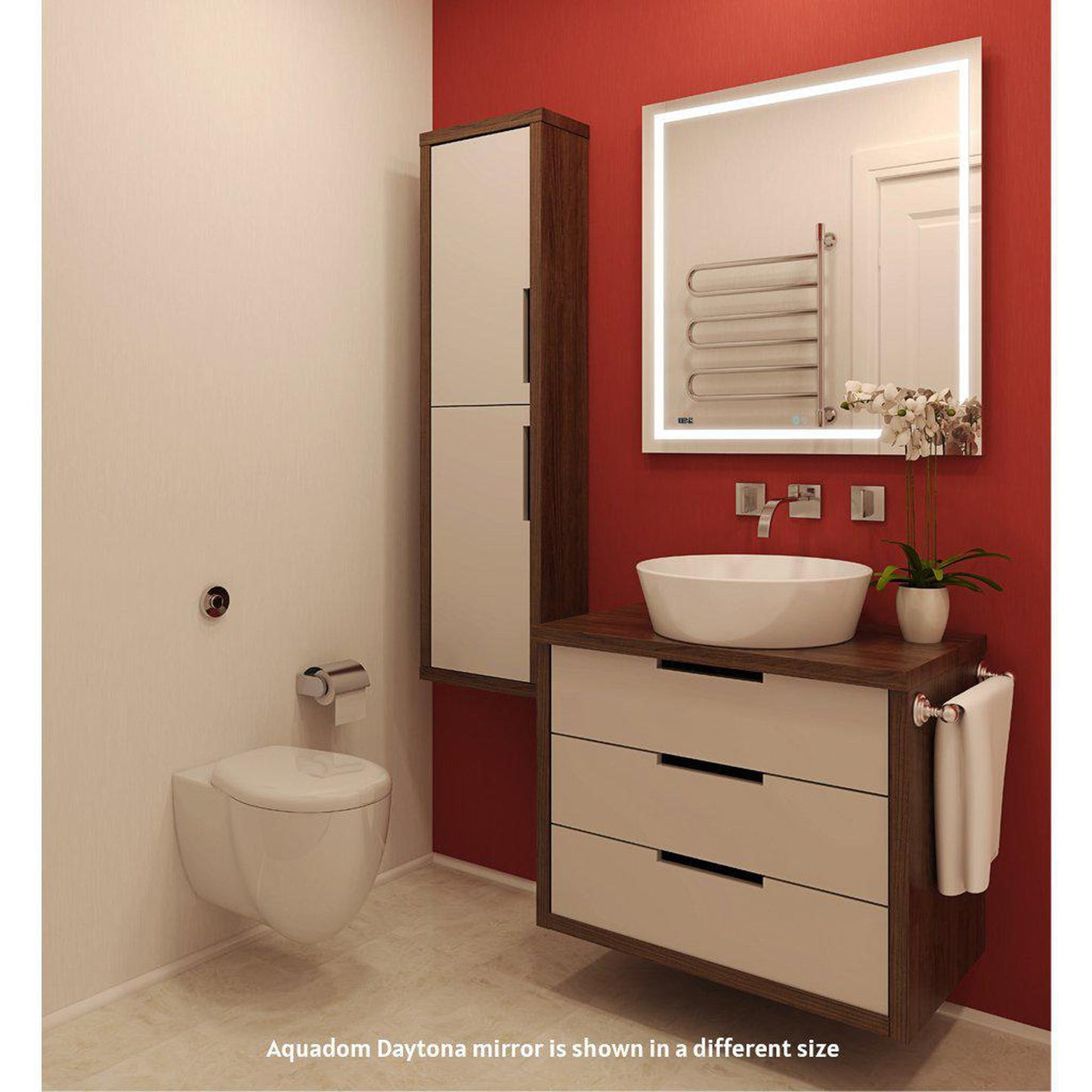 Aquadom Daytona 84" x 36" Rectangle Ultra-Slim Frame LED Lighted Bathroom Mirror With Defogger