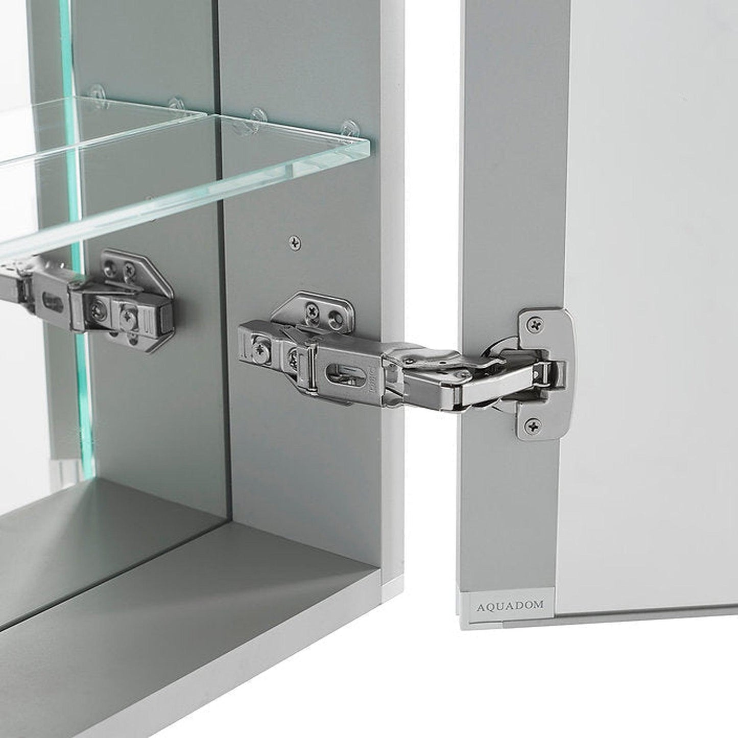 Aquadom Royale 24" x 40" Rectangle Recessed or Surface Mount Single Door Bathroom Medicine Cabinet