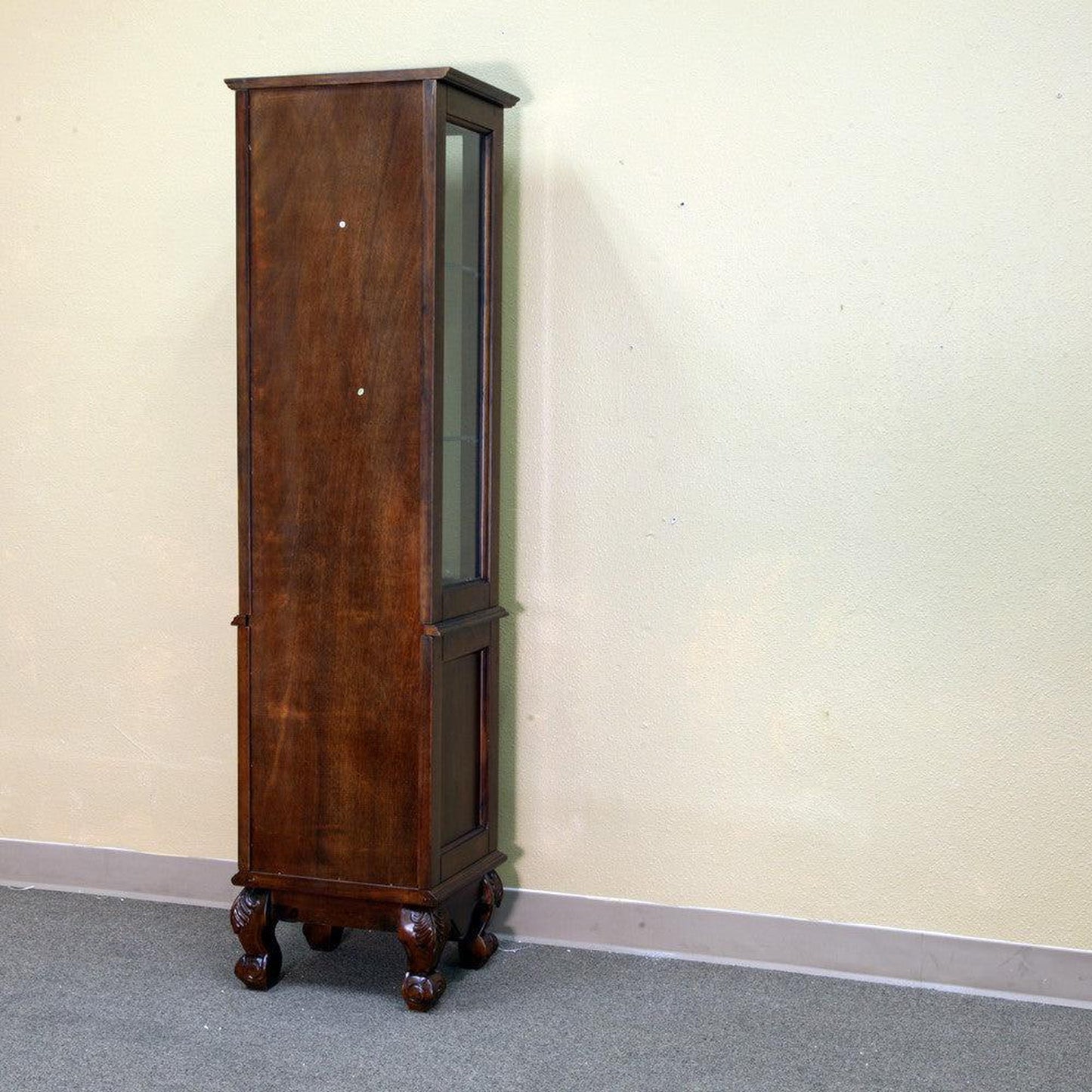 Bellaterra Home 17" 1-Door 3-Drawer Walnut Freestanding Linen Cabinet